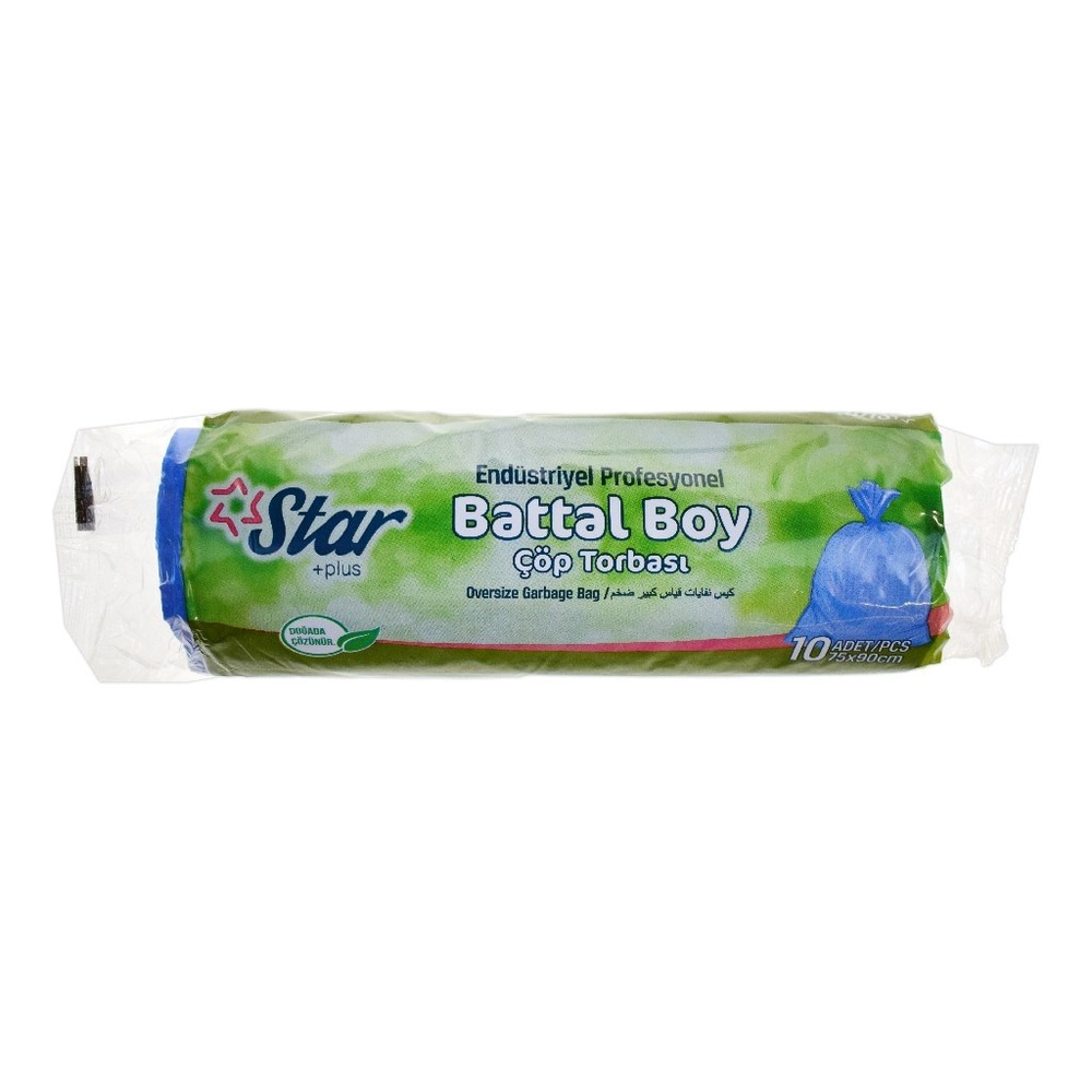 Star Plus Endüstriyel Profesyonel Battal Çöp Poşeti 75*90 10 Lu