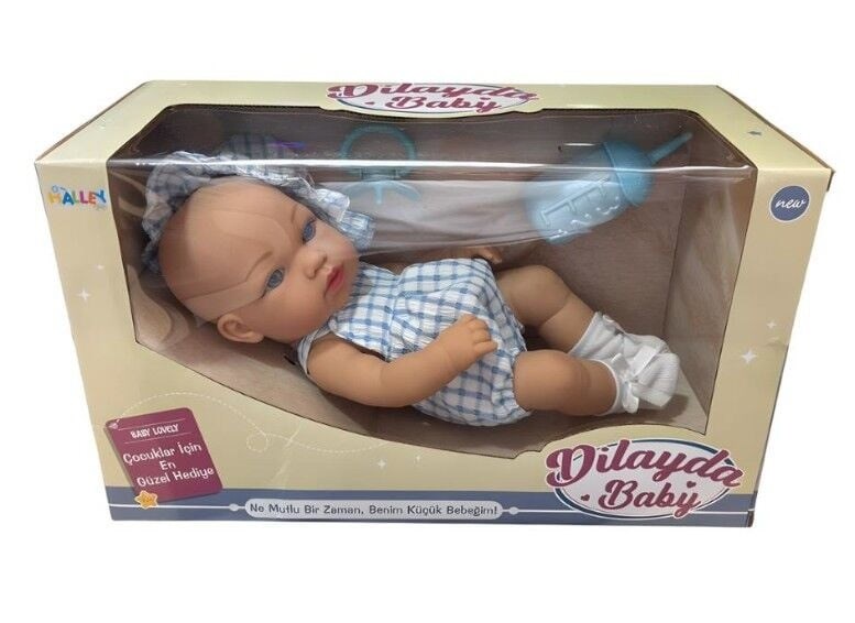 Tam Kauçuk 32 Cm Emzik Ve Biberonlu Oyuncak Bebek Sh59824