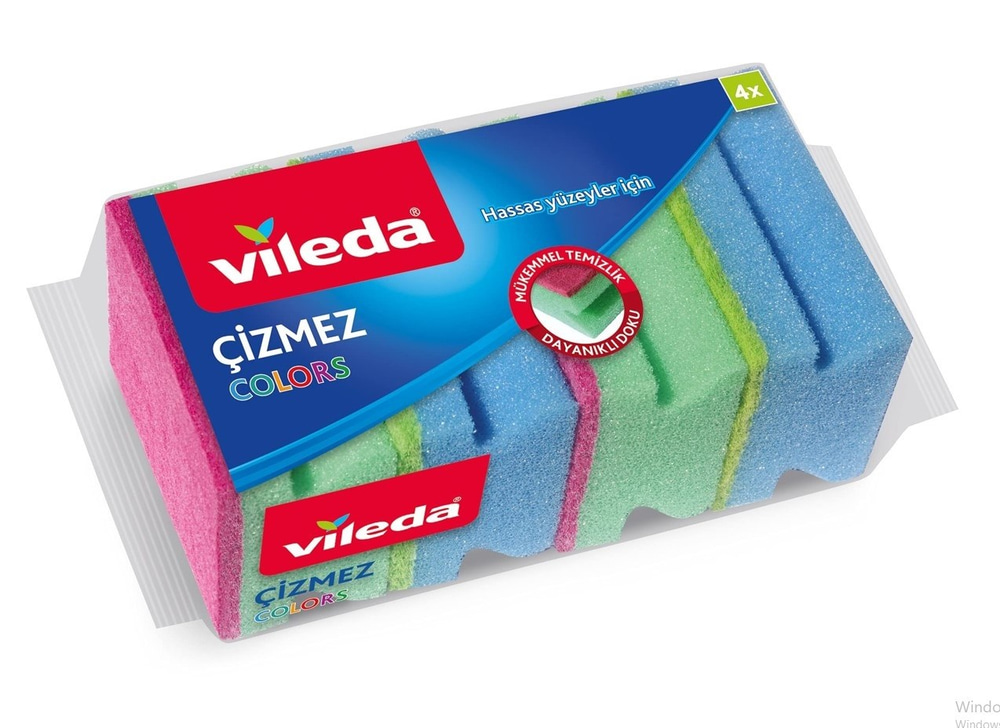 Vileda Çizmez 4 Lü Sünger