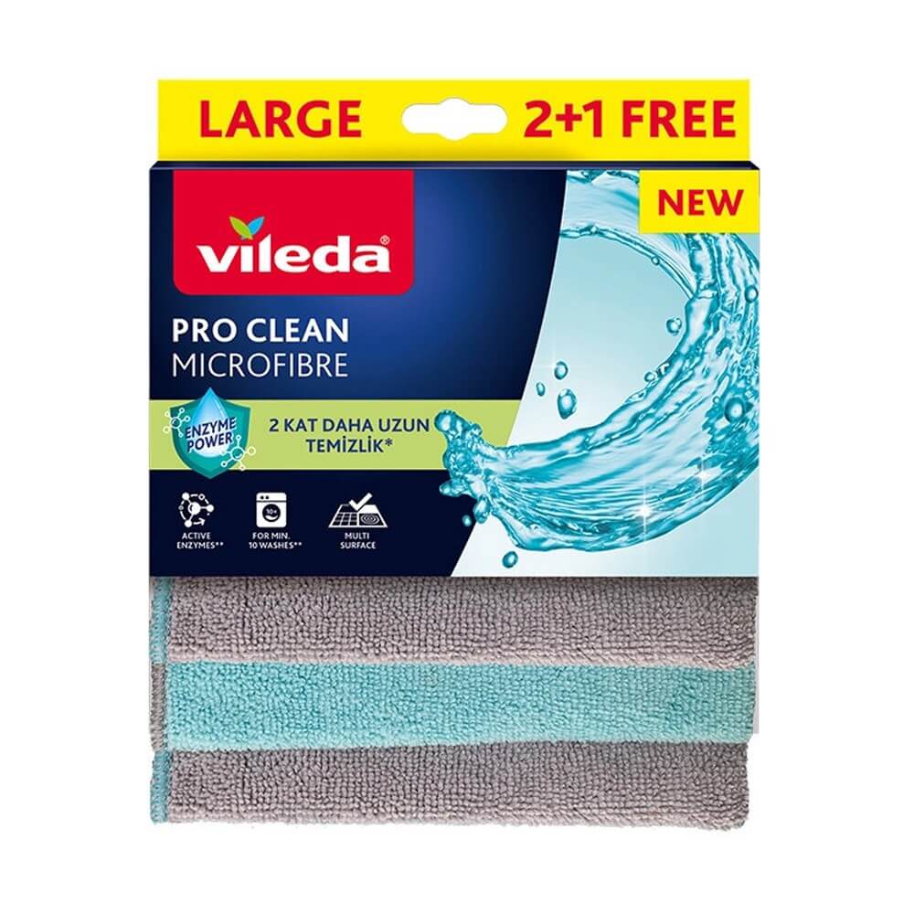 Vileda Pro Celan Mikrofiber Bez 3 Lü