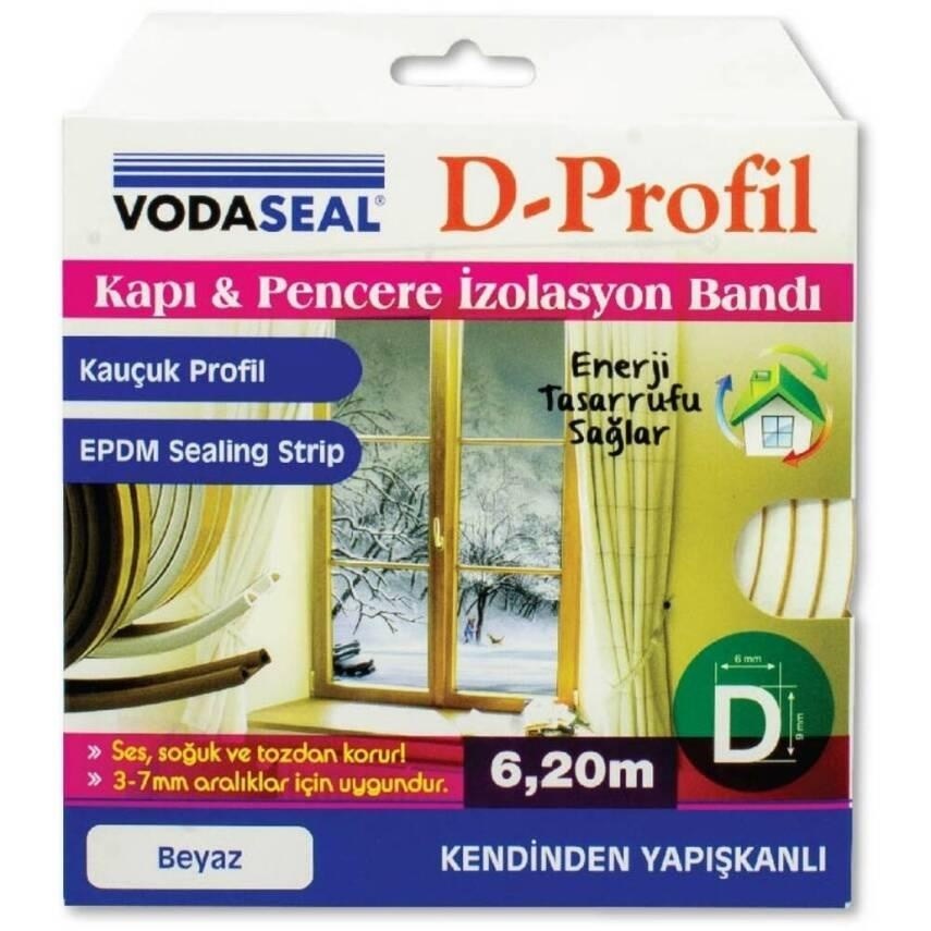 Vodaseal Kapı Pencere Bandı Beyaz 3 x 7 mm DP62B