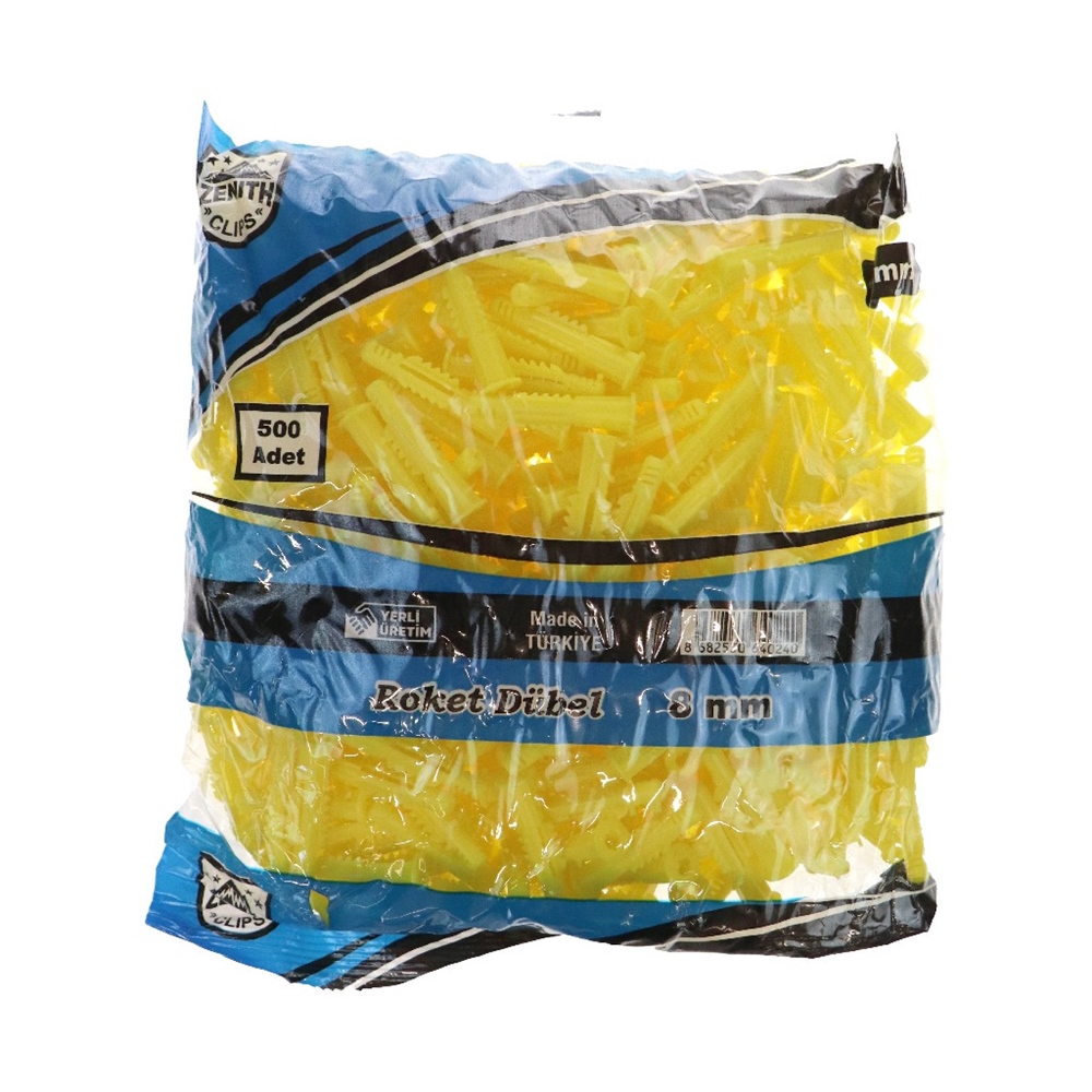 Zenıth Roket Dübel Sarı 8mm Pk:500
