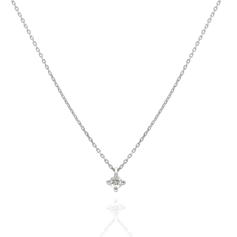 0.30 Ct Pırlanta Tektaş Kolye