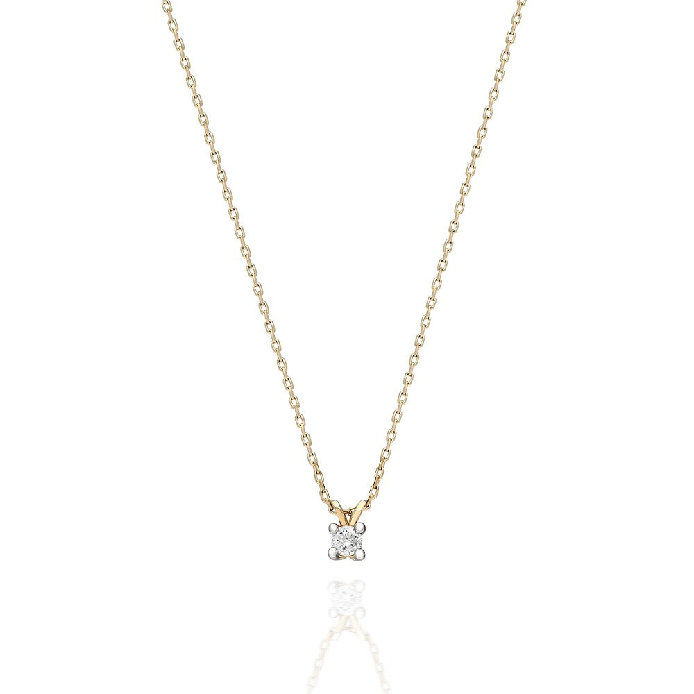 0.10 Ct Pırlanta Tektaş Kolye