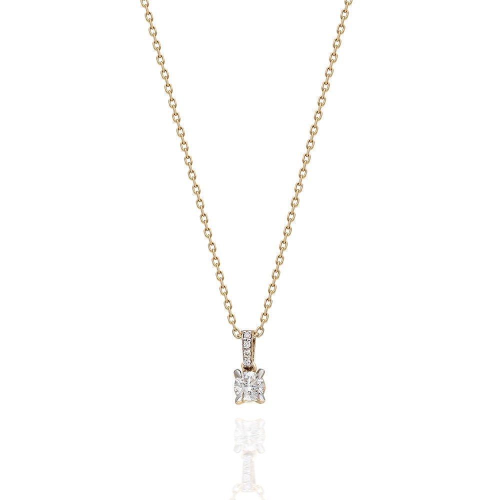 0.18 Ct Pırlanta Tektaş Kolye
