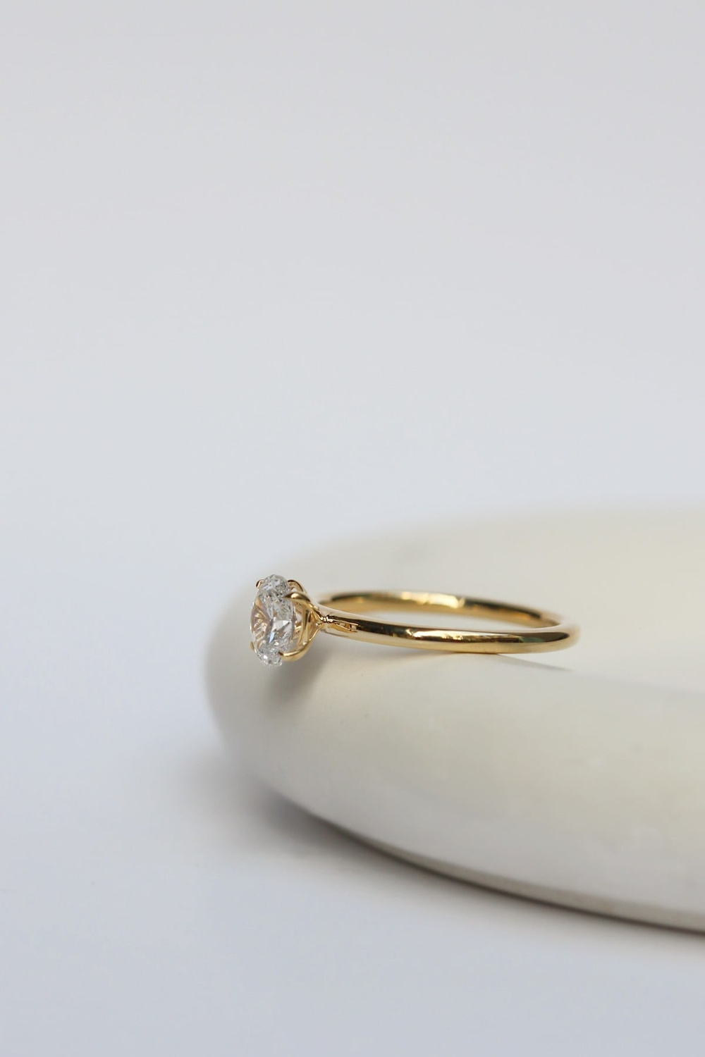 Oval Pırlantalı Tektaş 0.70 Ct