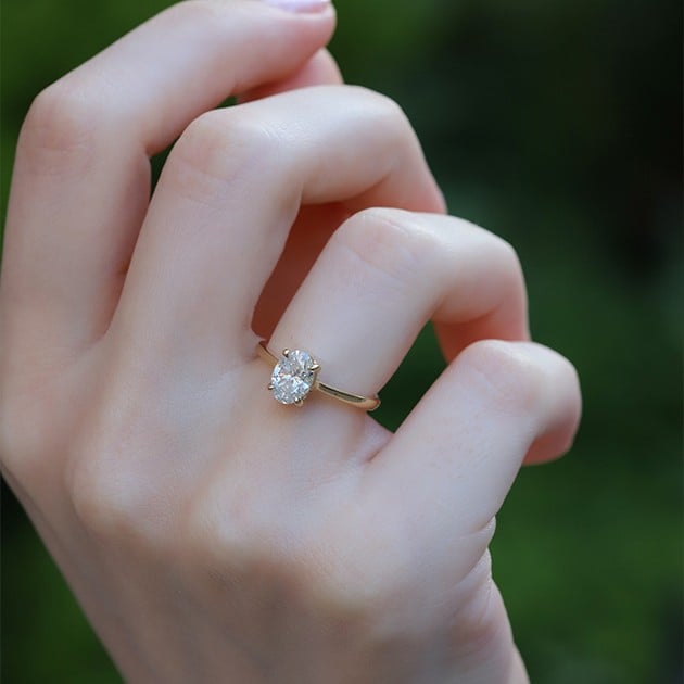 Oval Tasarım 1.00 Ct  Yüzük