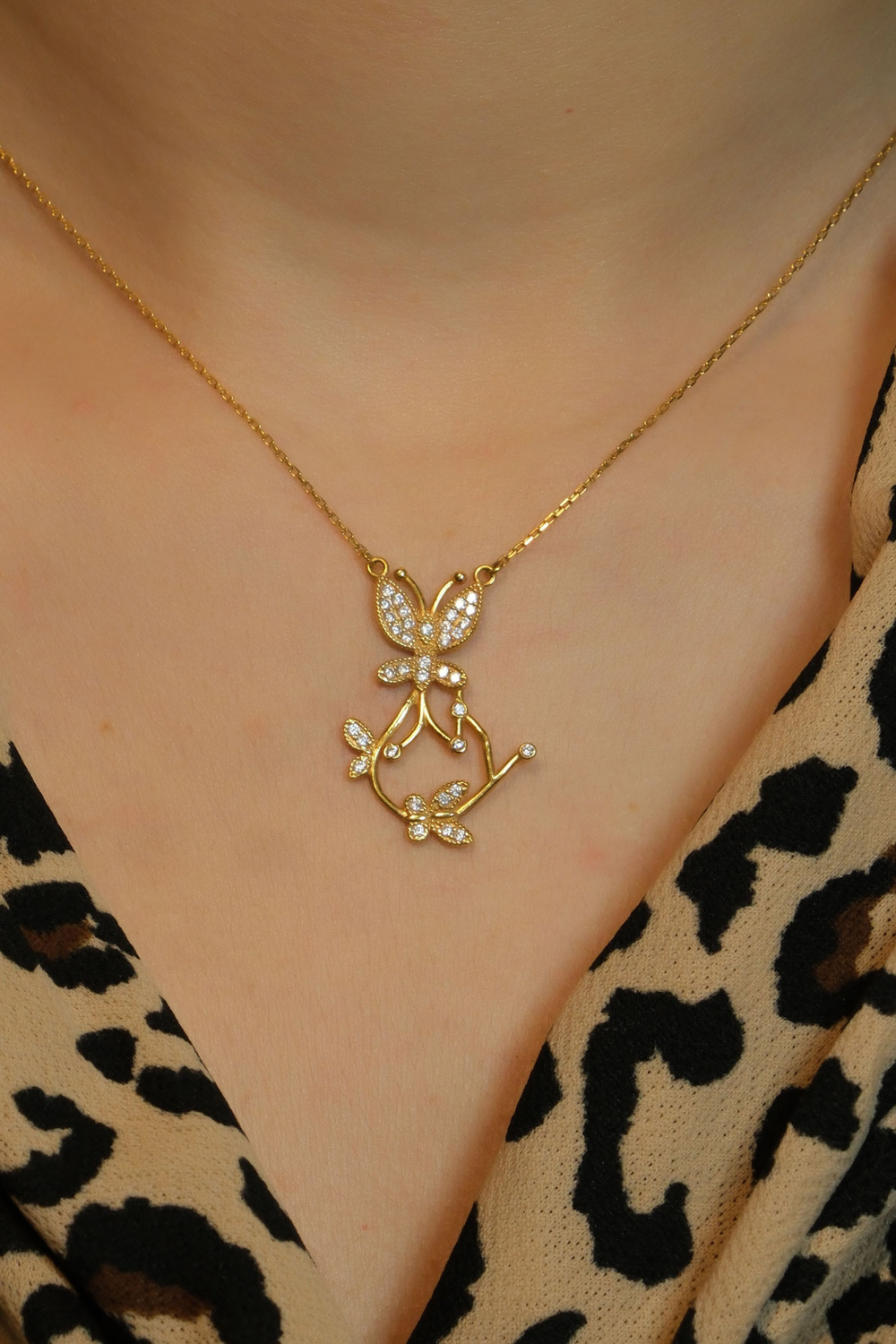KELEBEK KOLYE 22 AYAR A013563