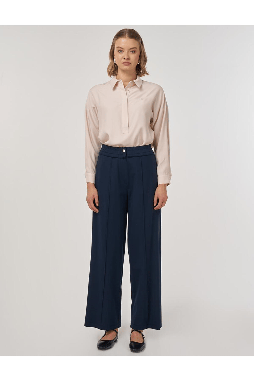 Kayra Rahat Kesim Rayon Pantolon Lacivert