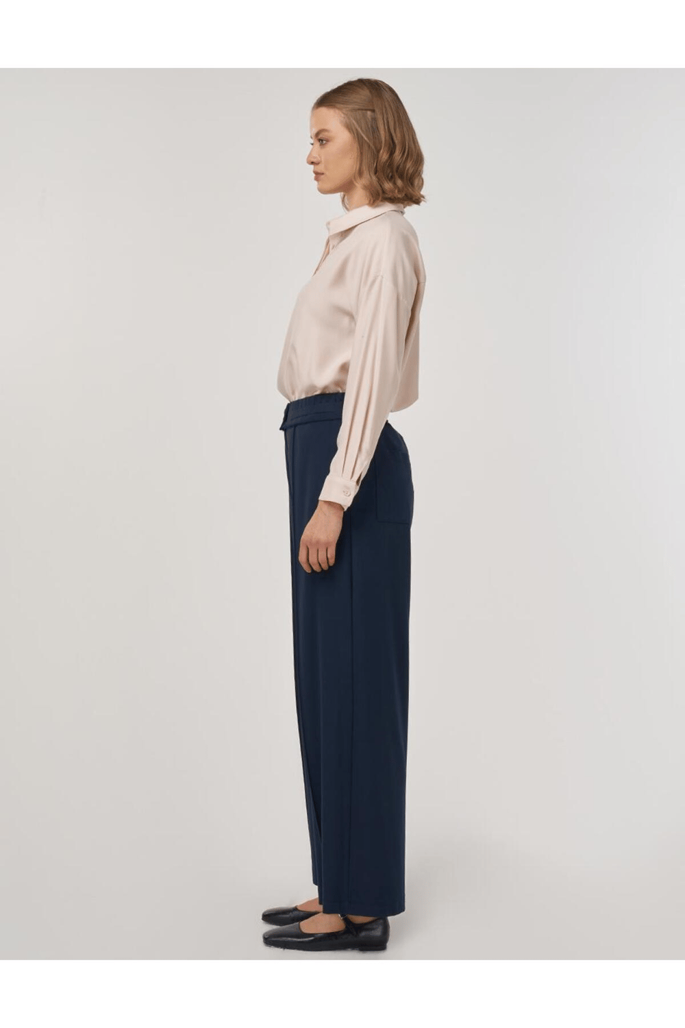 Kayra Rahat Kesim Rayon Pantolon Lacivert