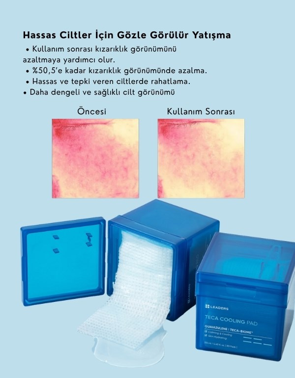 TECA Cooling Pad | Serinletici Tonikli Ped | 80 Adet