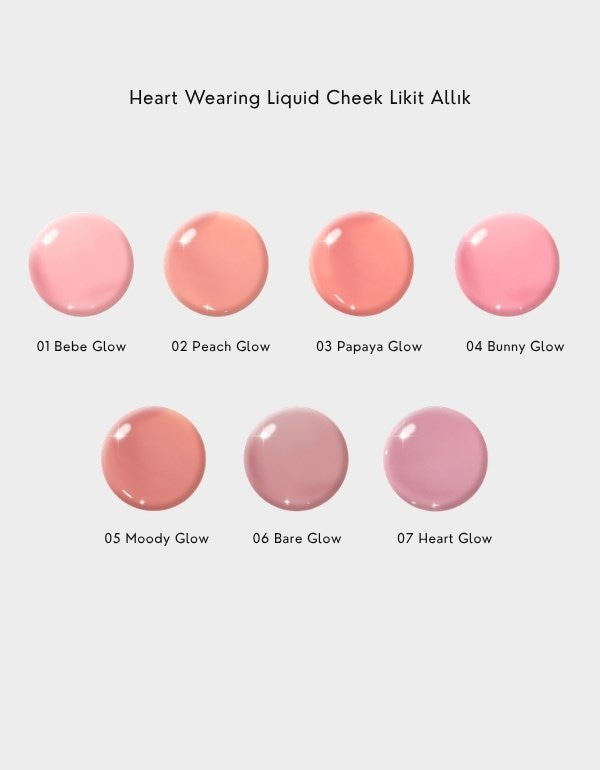 Heart Wearing Liquid Cheek | Likit Allık | 02 Peach Glow