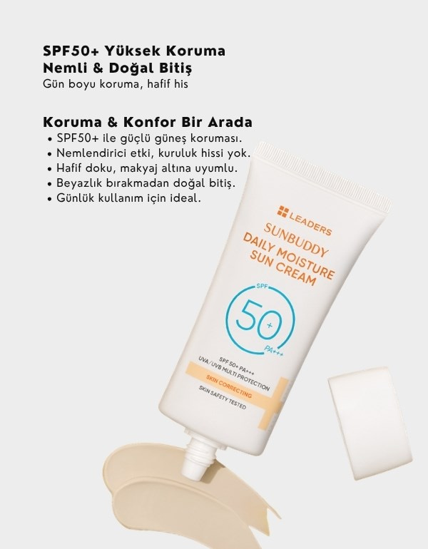 Sunbuddy Daily Moisture Sun Cream SPF50+ | Nemlendirici Güneş Kremi | 50ml