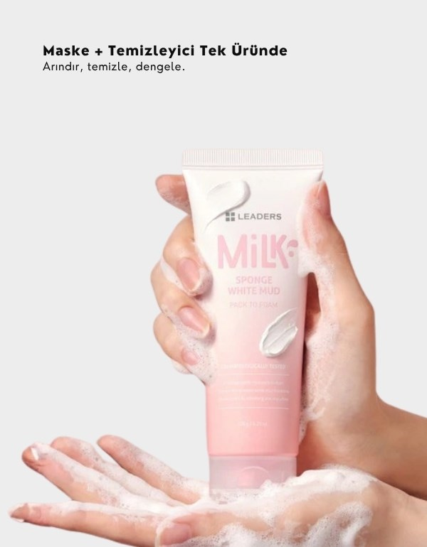 Milk Sponge White Mud Pack to Foam | Gözenek Arındırıcı Yüz Temizleme Köpüğü | 120gr	