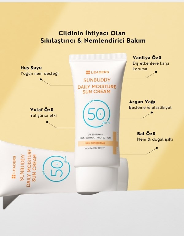 Sunbuddy Daily Moisture Sun Cream SPF50+ | Nemlendirici Güneş Kremi | 50ml