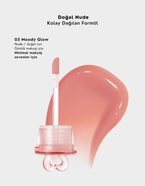 Heart Wearing Liquid Cheek | Likit Allık | 05 Moody Glow