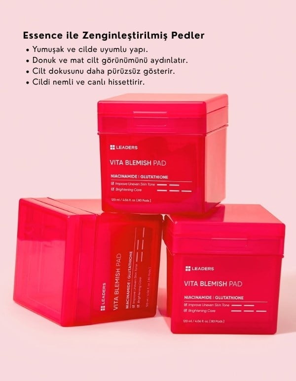 Vita Blemish Pad  | Leke Karşıtı Aydınlatıcı Tonikli Ped | 80 Adet	