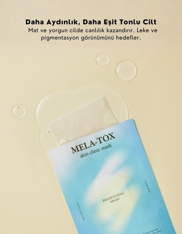 Mela-Tox Skin Clinic Mask | Leke Karşıtı Aydınlatıcı Kağıt Maske