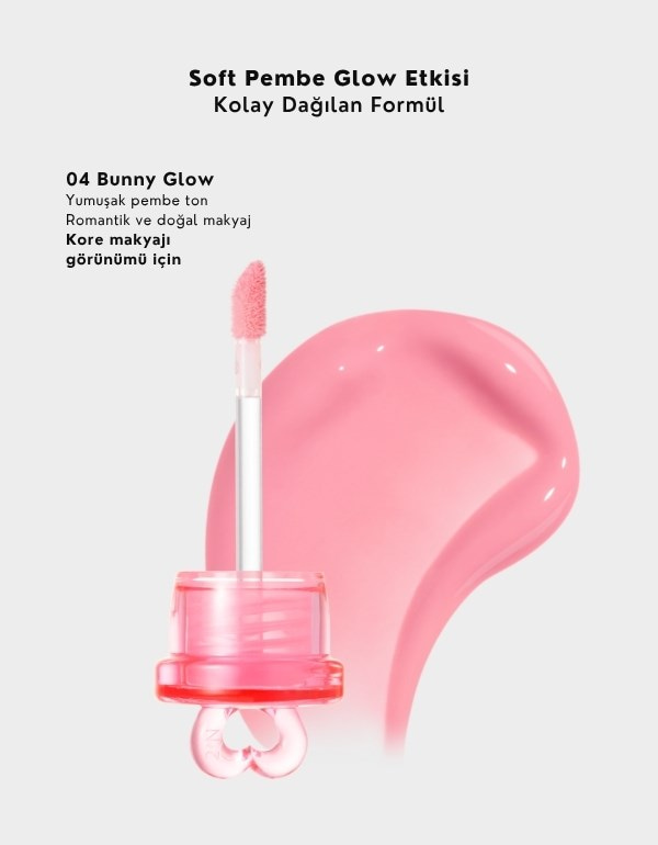 Heart Wearing Liquid Cheek | Likit Allık | 04 Bunny Glow