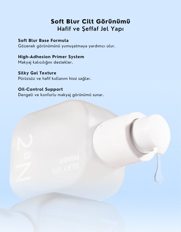Silky Veil Primer | Gözenek Gizleyen Şeffaf Makyaj Bazı | 30ml