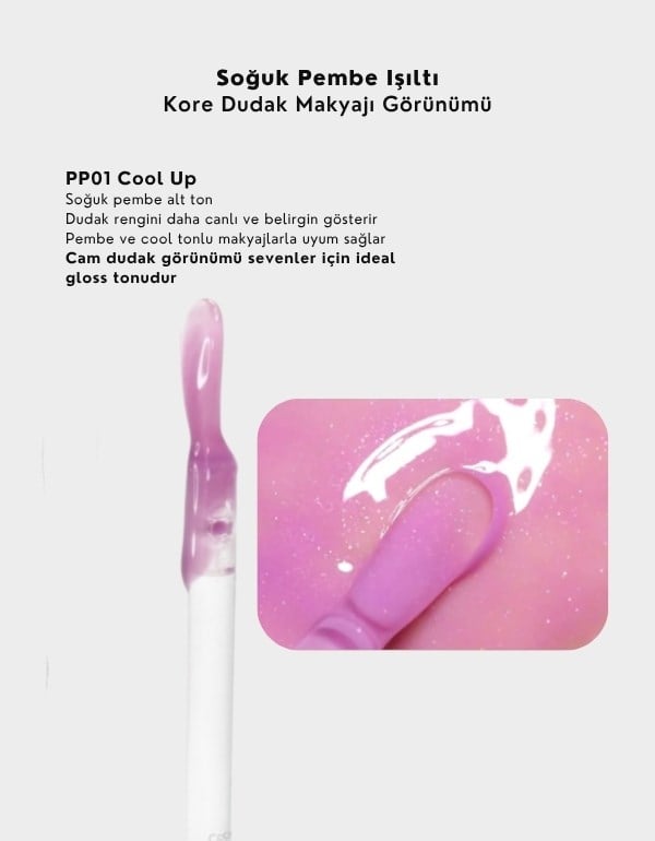 Bare Flash Gloss | Işıltılı Kore Dudak Parlatıcı | PP01 Cool Up