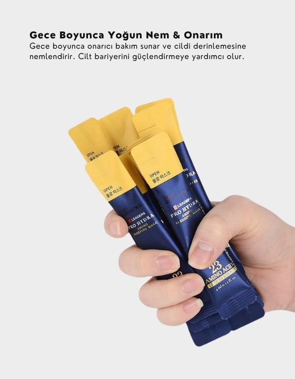 Pro Hydra Amino Sleeping Mask | Yoğun Nem Veren Gece Maskesi | 30 Adet