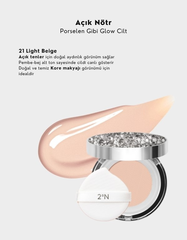 Gleaming Tension Pact | Işıltılı Fondöten | Nemlendirici & SPF Korumalı | 21 Light Beige