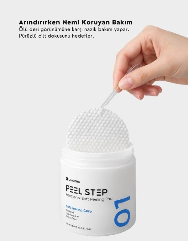 Peel Step Panthenol Soft Peeling Pad | Nazik Peeling Etkili Tonikli Ped | 80 Adet