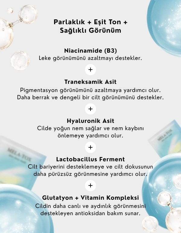 Mela-Tox Skin Clinic Mask | Leke Karşıtı Aydınlatıcı Kağıt Maske