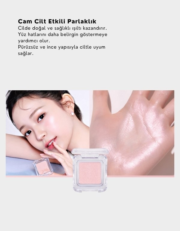 Pure Glash Highlighter | Glass Skin Toz Aydınlatıcı | ND02 Clear