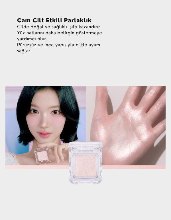 Pure Glash Highlighter | Glass Skin Toz Aydınlatıcı | IV01 Sugar Veil