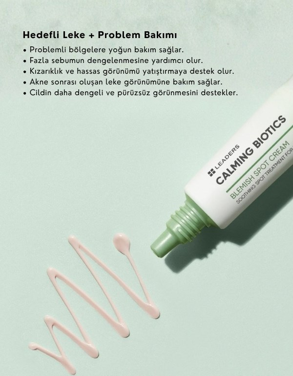 Calming Biotics Blemish Spot Cream | Lokal Sivilce ve Leke Karşıtı Yoğun Bakım Kremi | 15ml