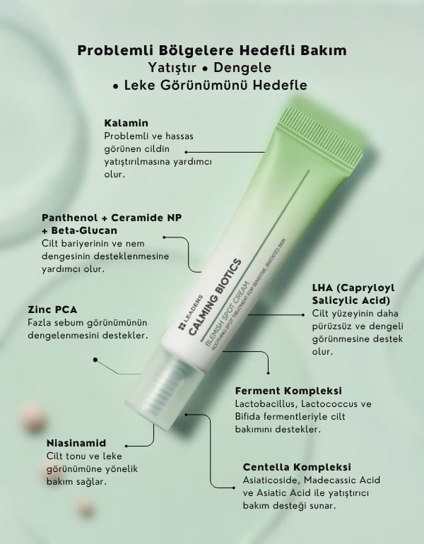 Calming Biotics Blemish Spot Cream | Lokal Sivilce ve Leke Karşıtı Yoğun Bakım Kremi | 15ml