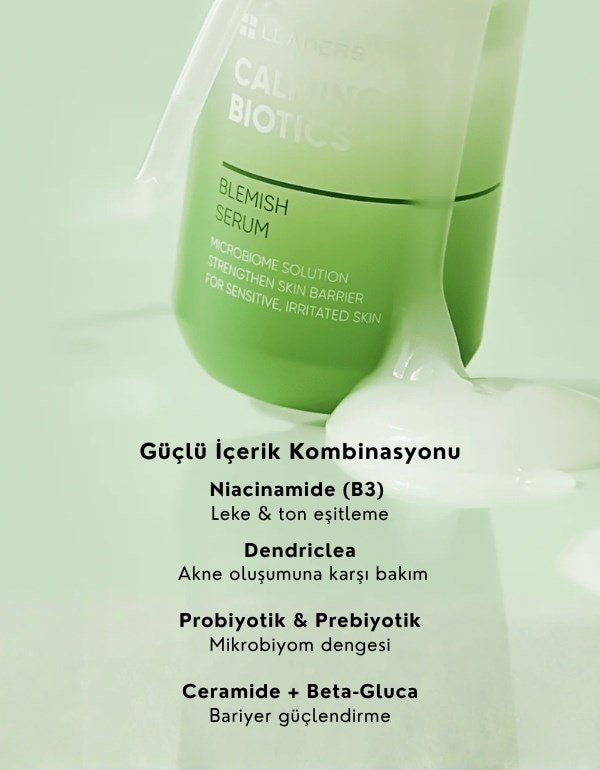 Calming Biotics Blemish Serum | Prebiyotik İçerikli Akne ve Leke Karşıtı Aydınlatıcı Serum | 30ml