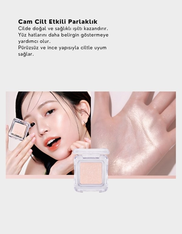 Pure Glash Highlighter | Glass Skin Toz Aydınlatıcı | ND01 Shell