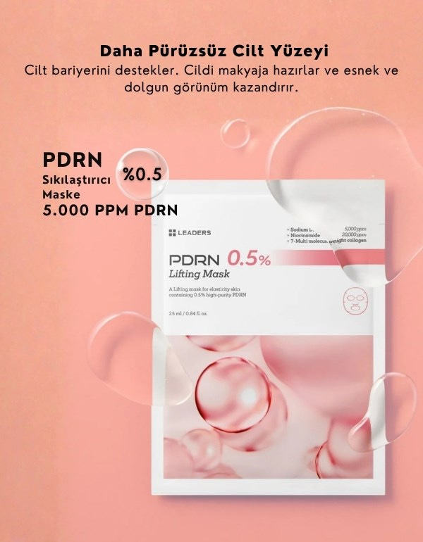 PDRN 0.5% Lifting Mask | PDRN İçerikli Nem ve Sıkılık Etkili Kağıt Maske