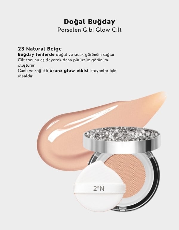 Gleaming Tension Pact | Işıltılı Fondöten | Nemlendirici & SPF Korumalı | 23 Natural Beige