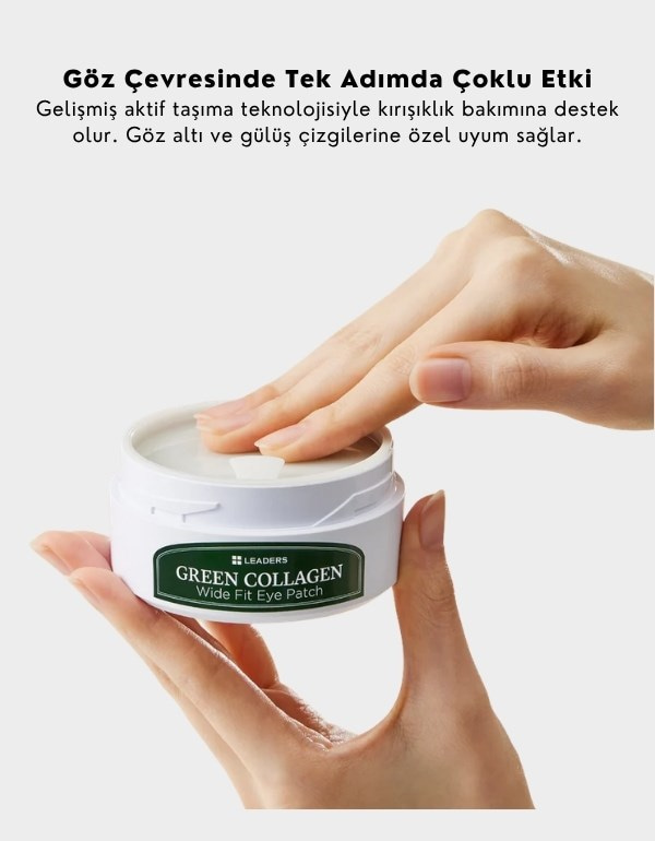 Green Collagen Wide Eye Patch | Kırışıklık Karşıtı Göz Altı Maskesi | 60 Adet