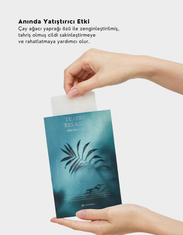 Teatree Relaxing Skin Renewal Mask | Akneye Eğilimli Ciltler İçin Çay Ağacı Özlü Rahatlatıcı Kağıt Maske