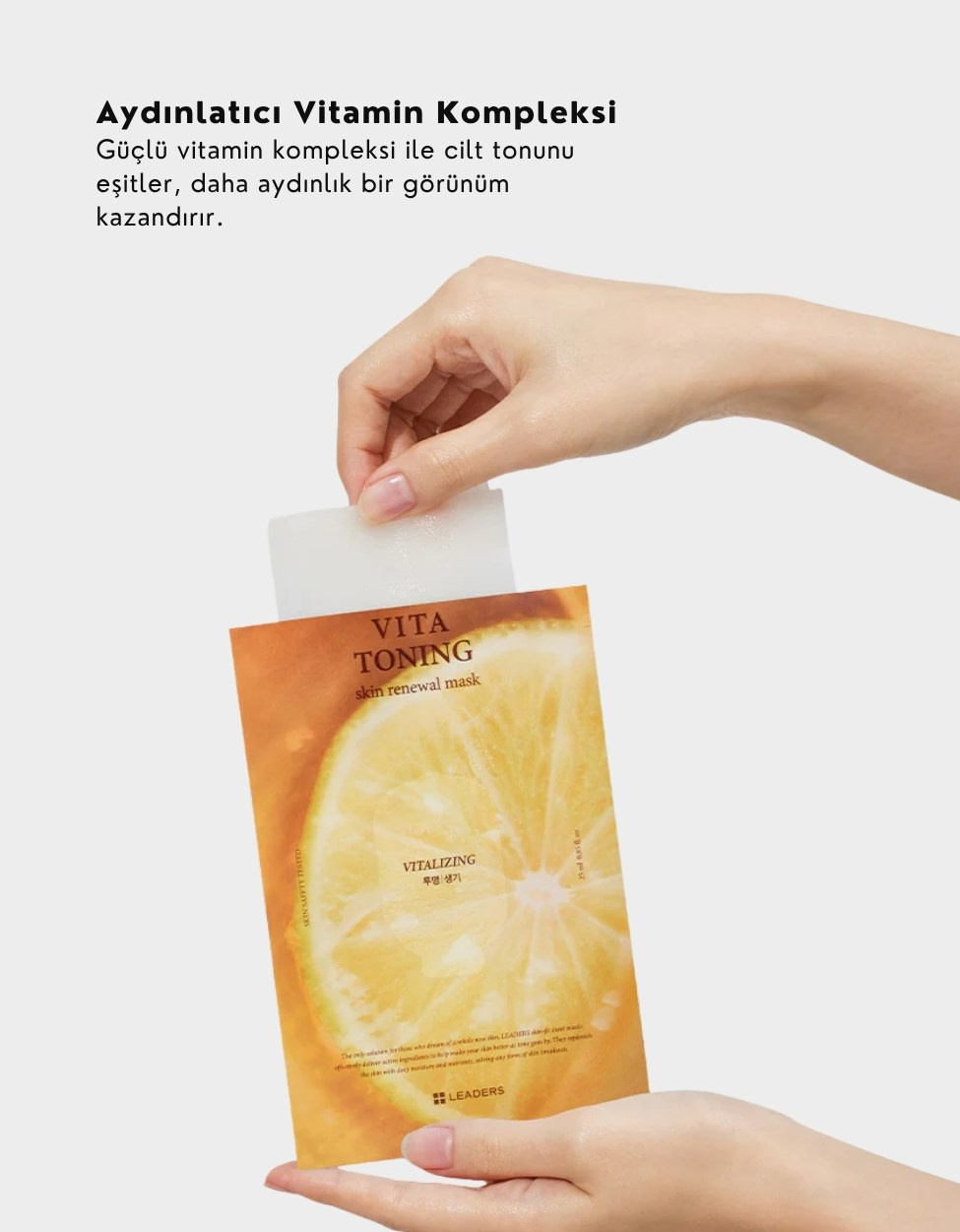 Vita Toning Skin Renewal Mask | Aydınlatıcı ve Cilt Tonu Eşitleyici Kağıt Maske