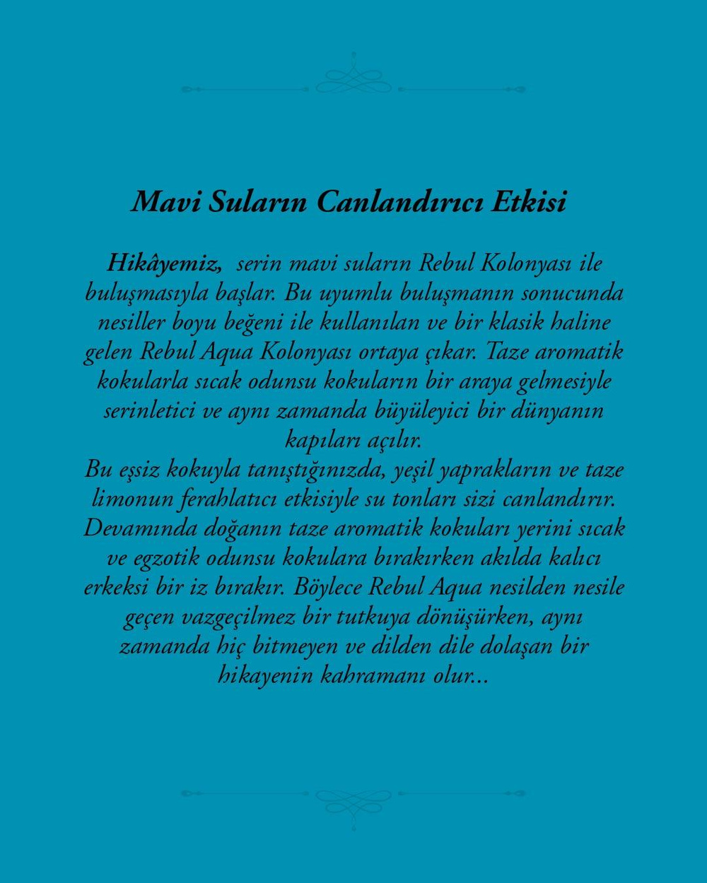 Rebul Aqua EDC Kolonya 100 ml Cam Şişe