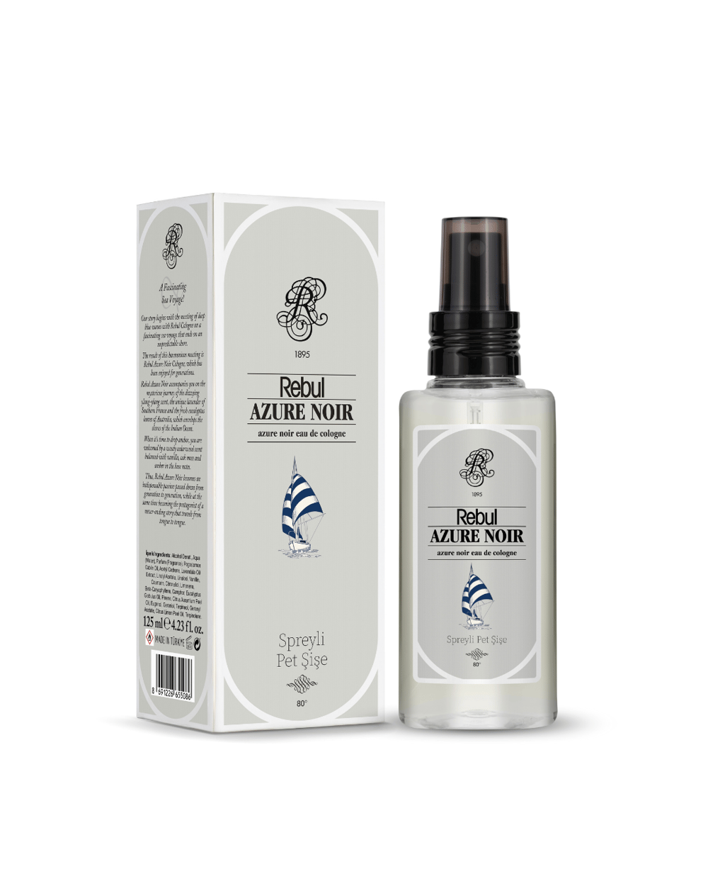 Rebul Azure Noir EDC Kolonya 125 ml Pet Şişe