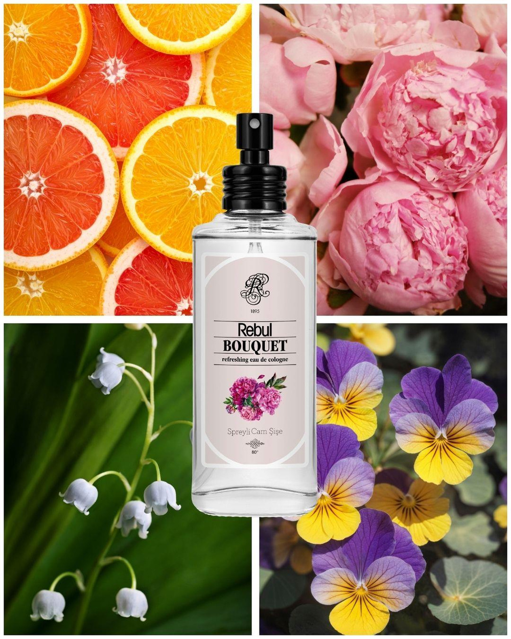 Rebul Bouquet EDC Kolonya 100 ml Cam Şişe