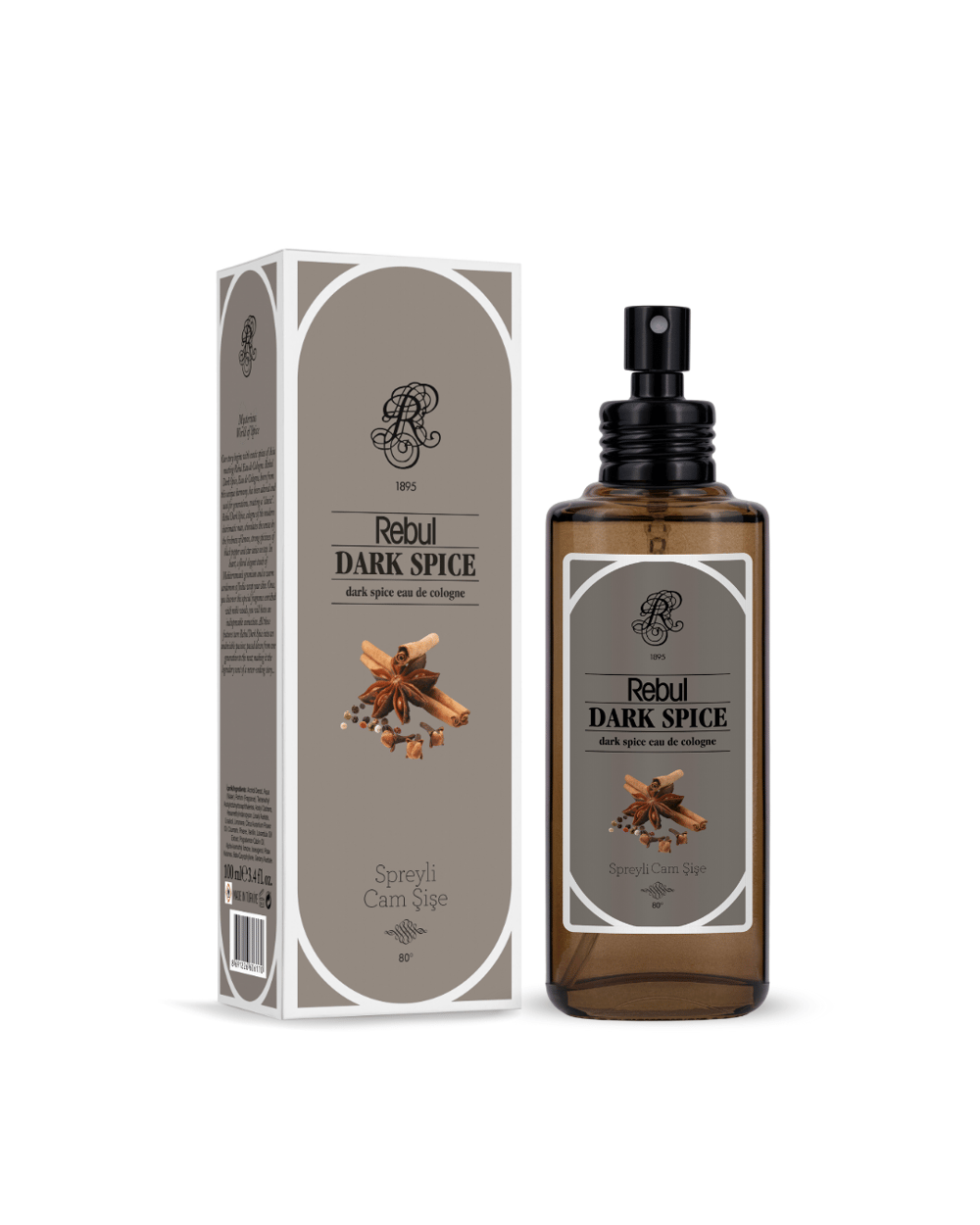 Rebul Dark Spice EDC Kolonya 100 ml Cam Şişe