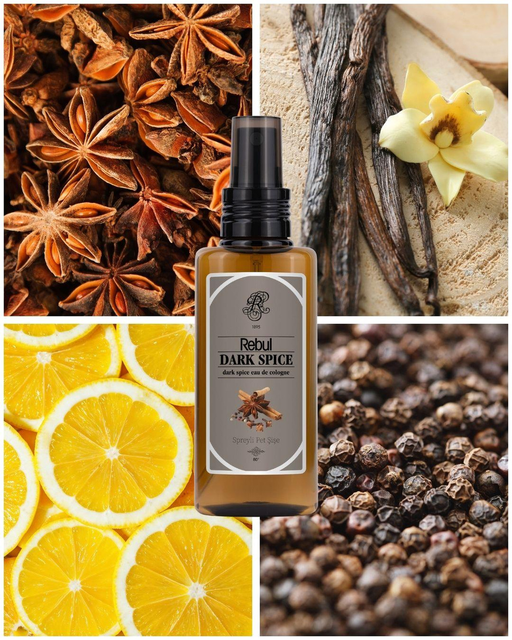 Rebul Dark Spice EDC Kolonya 125 ml Pet Şişe