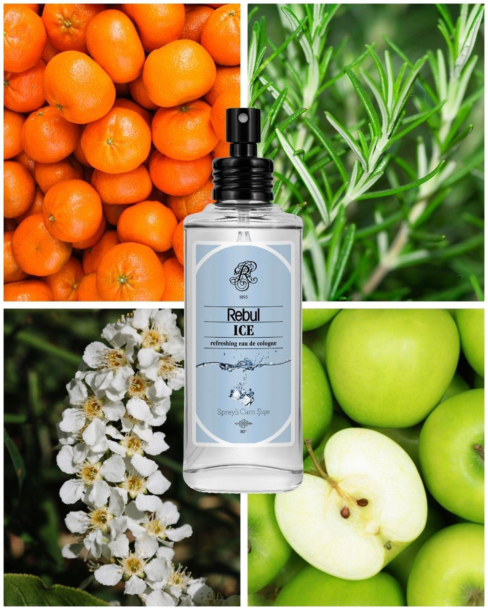 Rebul Ice EDC Kolonya 100 ml Cam Şişe