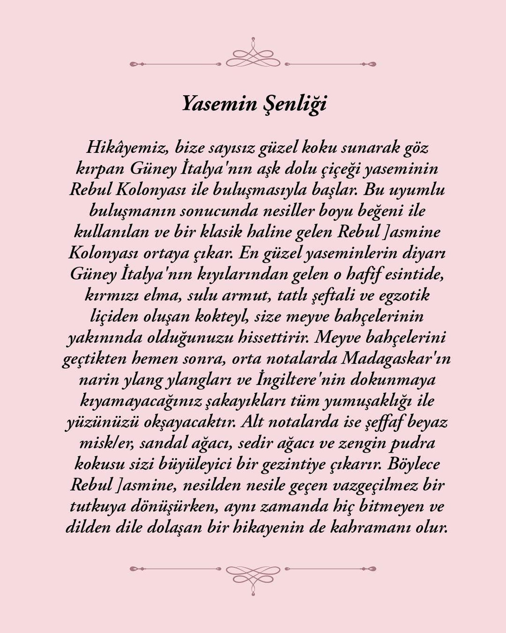 Rebul Jasmine EDC Kolonya 250 ml Cam Şişe