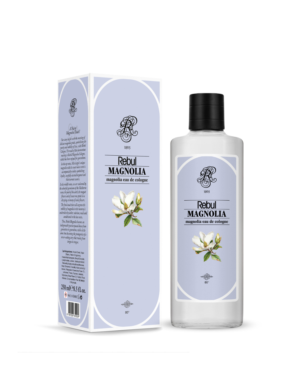Rebul Magnolia EDC Kolonya 250 ml Cam Şişe