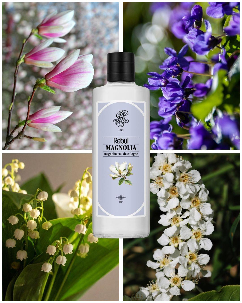 Rebul Magnolia EDC Kolonya 250 ml Cam Şişe
