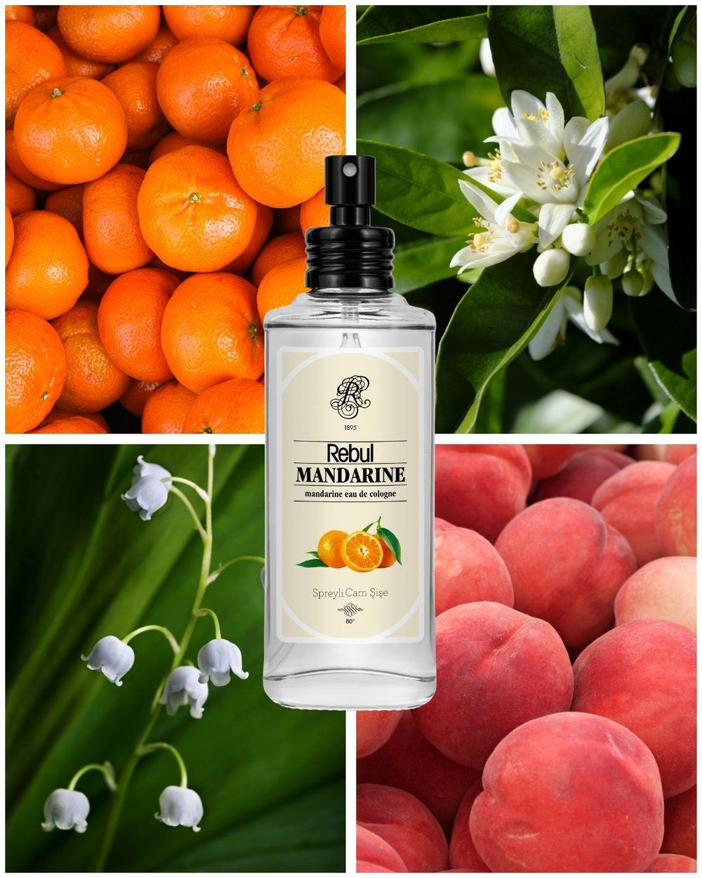 Rebul Mandarine EDC Kolonya 100 ml Cam Şişe
